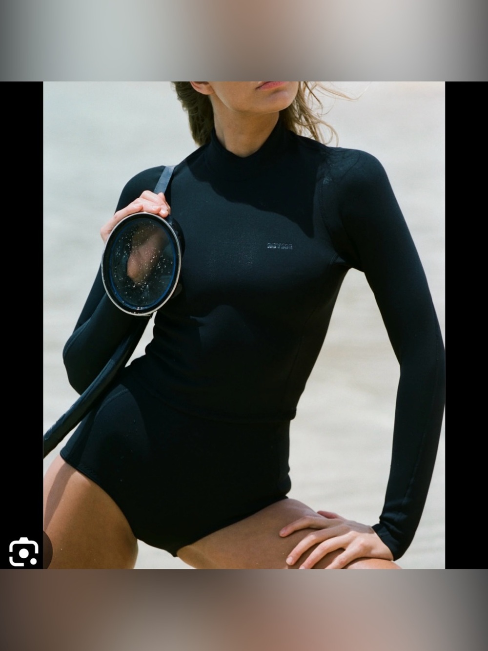 NEW Abysse Rash Guard Black XL Japanese Neoprene Pam? Crop 1.5mm